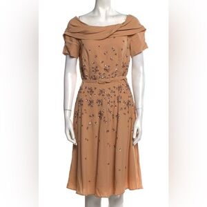 SOLD!Prada nude beige embellished dress sequins